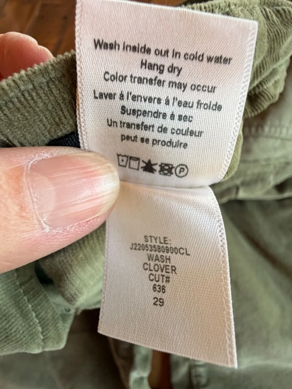 Veronica Beard Crosbie Wide Leg Crop Pants 29 High Rise Corduroy Clover Green EU - Picture 5 of 9